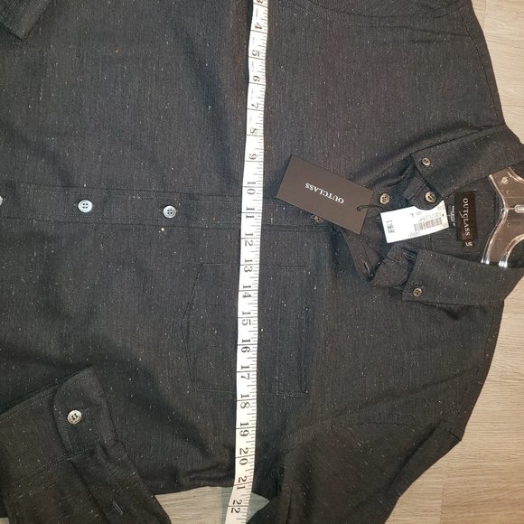 Outclass Charcoal Flecked Men's Shirt - Picture 3 of 8